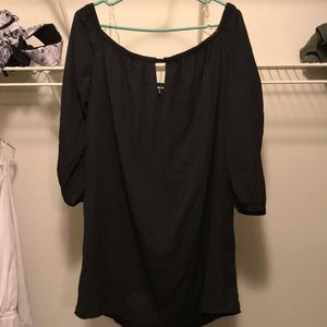 Charlotte Russe Plus black off the shoulder dress